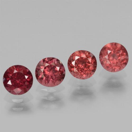 Rojo oscuro Granate Rodolita Gema - 0.7ct Faceta Redonda (ID: 440468)