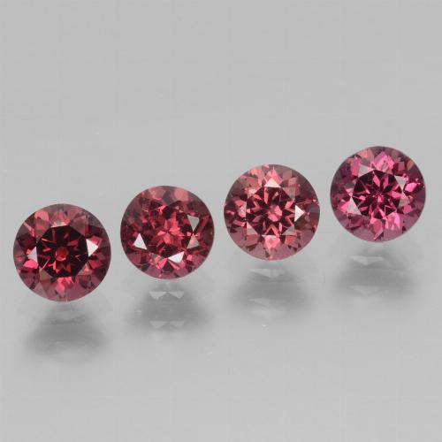 Rojo púrpura Granate Rodolita Gema - 0.5ct Faceta Redonda (ID: 440472)