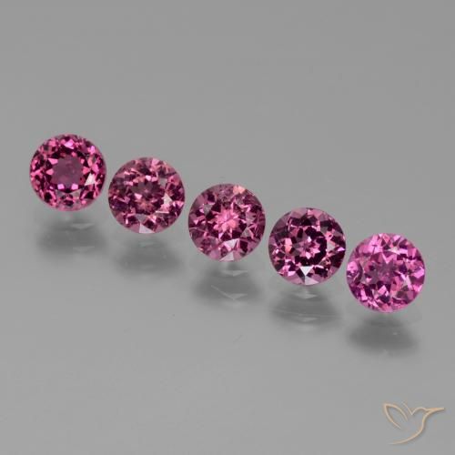 2.61ctw Natural Deep Magenta-Pink Rhodolite Garnet, Round, VS