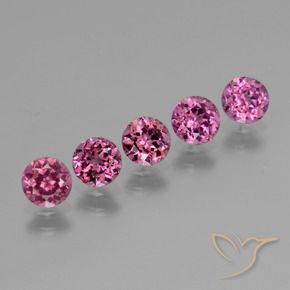 2.44 ctw Purple Rhodolite Garnet Stones, Natural Rhodolite Garnet in Round Facet Shape for Sale