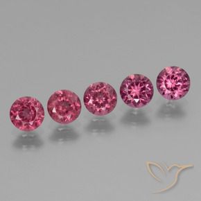 2.51 ctw Purple Rhodolite Garnet Stones, Natural Rhodolite Garnet in Round Facet Shape for Sale