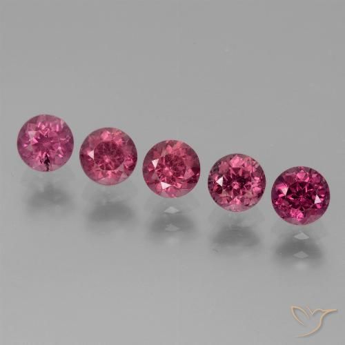 2.74ctw Natural Medium Red Rhodolite Garnet, Round, VS