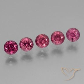 2.74 ctw Red Rhodolite Garnet Stones, Natural Rhodolite Garnet in Round Facet Shape for Sale