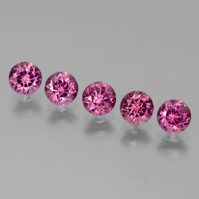 Pink Berry Purple Rhodolit-Granat Edelstein - 0.5ct Rund Facettenschliff (ID: 440546)
