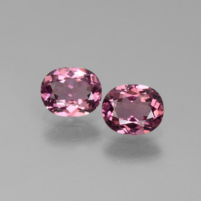 1.13 ct Pink Rhodolite Garnet Gemstone, Rhodolite Garnet Gem in Oval Facet Shape for Sale.