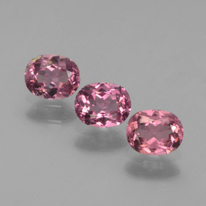 Medium Pink Родолит Гранат Камень - 0.4ct Фасетный Овал (ID: 440664)