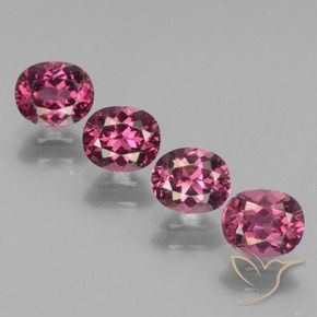 2.64 ctw Purple Rhodolite Garnet Stones, Natural Rhodolite Garnet in Oval Facet Shape for Sale