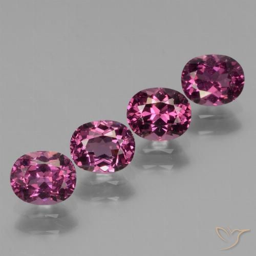 Himbeerrot Rhodolit-Granat Edelstein - 0.7ct Oval facettiert (ID: 440669)