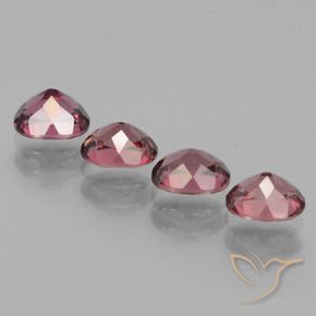 Rhodolite Garnet Gemstones in 5.6 x 4.6 mm Size for Sale, Rhodolite Garnet Stones in Berry Purple Color