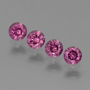 1.56 ct Pink Rhodolite Garnet Gemstone, Rhodolite Garnet Gem in Round Facet Shape for Sale.