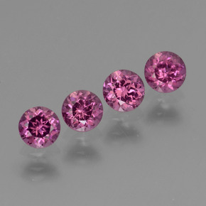 1.56 ct Pink Rhodolite Garnet Stone, Natural Rhodolite Garnet in Round Facet Shape for Sale