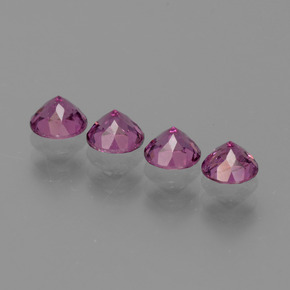 Rhodolite Garnet Gemstone in 4.2 mm Size for Sale, Rhodolite Garnet Stone in Pinkish Rose Color