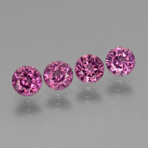 2.02 ctw Pink Rhodolite Garnet Stones, Natural Rhodolite Garnet in Round Facet Shape for Sale