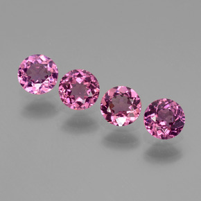 Medium Purple Родолит Гранат Камень - 0.4ct Круглая Фасетная Огранка (ID: 440716)