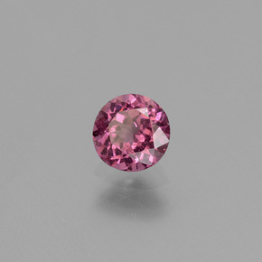 0.74 ct Pink Rhodolite Garnet Stone, Natural Rhodolite Garnet in Round Facet Shape for Sale