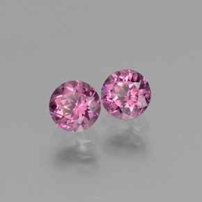 1.02 ct Pink Rhodolite Garnet Stone, Natural Rhodolite Garnet in Round Facet Shape for Sale