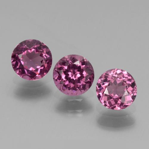 Темно-пурпурный Родолит Гранат Камень - 0.6ct Круглая Фасетная Огранка (ID: 440965)