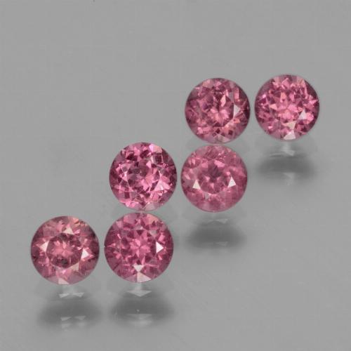 Pourpre-Rouge Grenat Rhodolite gemme - 0.4ct Facette ronde (ID: 441010)