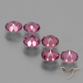 Rhodolite Garnet Gemstones in 4.7 mm Size for Sale, Rhodolite Garnet Stones in Reddish Purple Color
