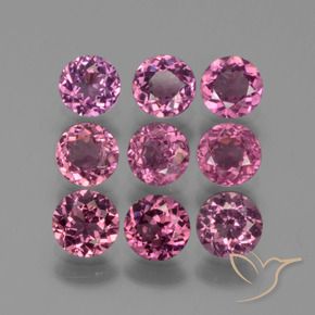 2.85 ctw Purple Rhodolite Garnet Stones, Natural Rhodolite Garnet in Round Facet Shape for Sale