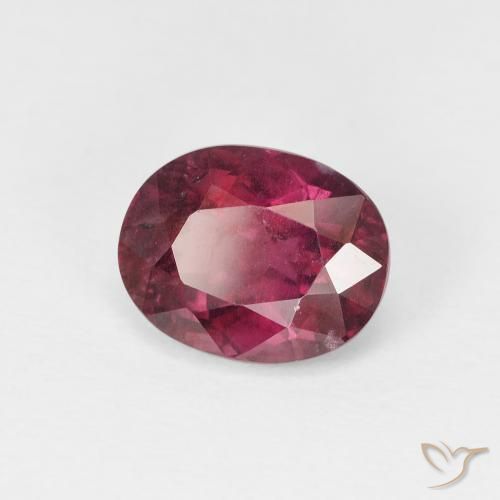 2.54 ct Purple Rhodolite Garnet Stone, Natural Rhodolite Garnet in Oval Facet Shape for Sale