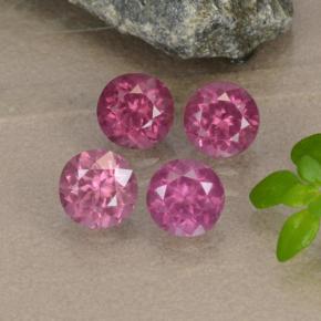 Medium Purple Родолит Гранат Камень - 0.7ct Круглая Фасетная Огранка (ID: 474305)
