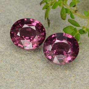 3.31 ctw Pink Rhodolite Garnet Gemstones, Rhodolite Garnet Gems in Oval Facet Shape for Sale.