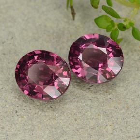 3.31 ctw Pink Rhodolite Garnet Stones, Natural Rhodolite Garnet in Oval Facet Shape for Sale