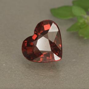 1.77 ct Red Rhodolite Garnet Stone, Natural Rhodolite Garnet in Heart Facet Shape for Sale