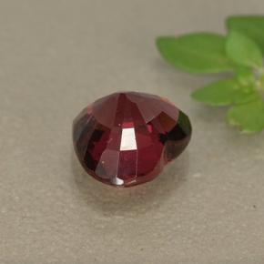 Rhodolite Garnet Gemstone in 7.5 x 6.5 mm Size for Sale, Rhodolite Garnet Stone in Raspberry Red Color