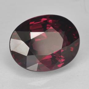 5.41 ct Red Rhodolite Garnet Stone, Natural Rhodolite Garnet in Oval Facet Shape for Sale