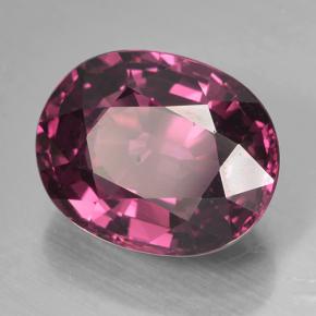 4.76 ct Red Rhodolite Garnet Stone, Natural Rhodolite Garnet in Oval Facet Shape for Sale