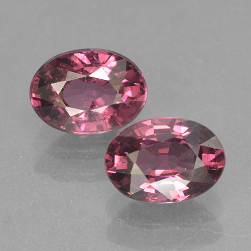 Малиново-красный Родолит Гранат Камень - 1.2ct Фасетный Овал (ID: 500931)
