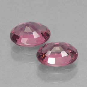 Rhodolite Garnet Gemstones in 7.1 x 5.2 mm Size for Sale, Rhodolite Garnet Stones in Raspberry Red Color