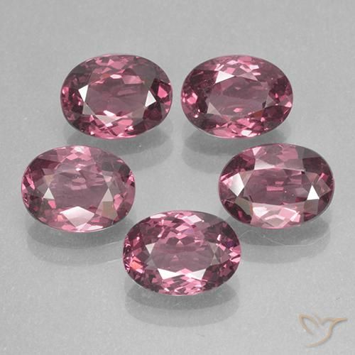 5.01 ct Oval Cut Rhodolite Garnet, 7 x 5.1 mm From Tanzania, Photo A