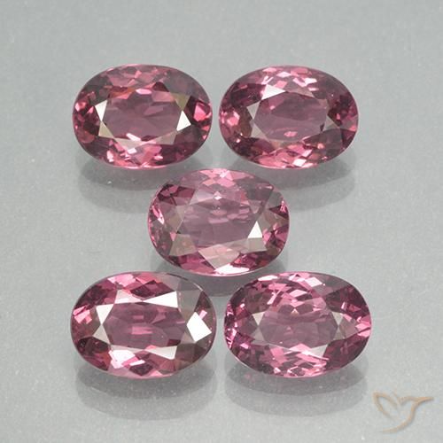 5.01 ctw Purple Rhodolite Garnet Stones, Natural Rhodolite Garnet in Oval Facet Shape for Sale