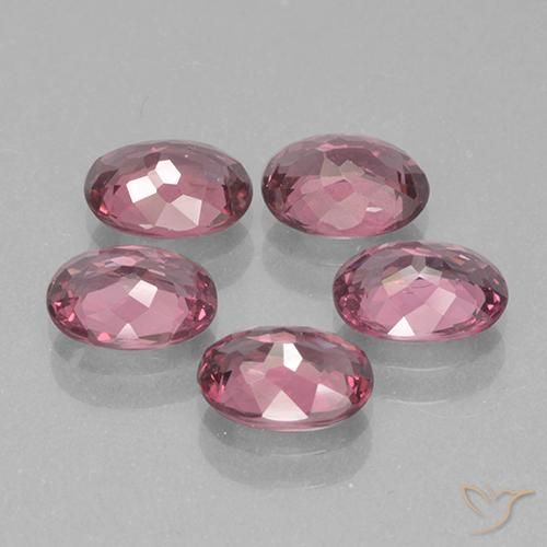 Rhodolite Garnet Gemstones in 7 x 5 mm (calibrated) Size for Sale, Rhodolite Garnet Stones in Pinkish Purple Color