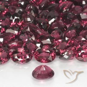Rhodolite Garnet Gemstones in 7 x 5 mm (calibrated) Size for Sale, Rhodolite Garnet Stones in Dark Red Color