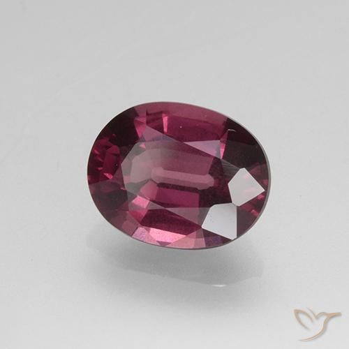 2.06 ct Purple Rhodolite Garnet Stone, Natural Rhodolite Garnet in Oval Facet Shape for Sale