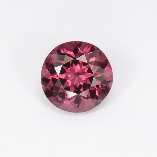 0.86 ct Pink Rhodolite Garnet Gemstone, Rhodolite Garnet Gem in Round Facet Shape for Sale.