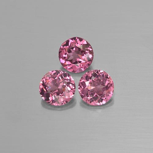 2.22 ctw Pink Rhodolite Garnet Stones, Natural Rhodolite Garnet in Round Facet Shape for Sale