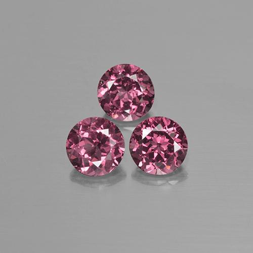2.62 ctw Pink Rhodolite Garnet Stones, Natural Rhodolite Garnet in Round Facet Shape for Sale