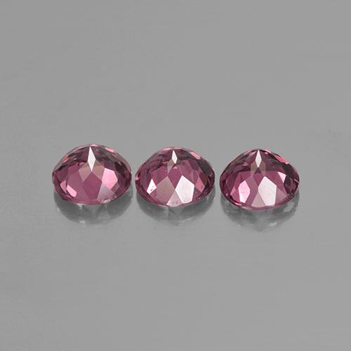 Rhodolite Garnet Gemstones in 5.6 mm Size for Sale, Rhodolite Garnet Stones in Pinkish Rose Color