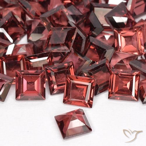 Rhodolite Garnet Gemstones in 5 x 5 mm (calibrated) Size for Sale, Rhodolite Garnet Stones in Dark Red Color