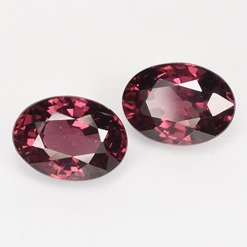 2.33 ctw Red Rhodolite Garnet Stones, Natural Rhodolite Garnet in Oval Facet Shape for Sale