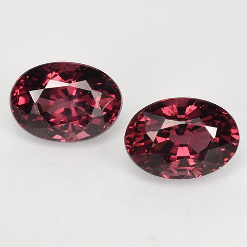 Темно-красный Родолит Гранат Камень - 1.3ct Фасетный Овал (ID: 525936)