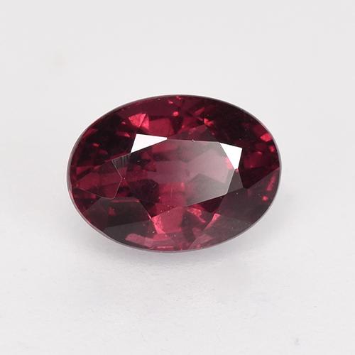 1.37 ct Red Rhodolite Garnet Stone, Natural Rhodolite Garnet in Oval Facet Shape for Sale