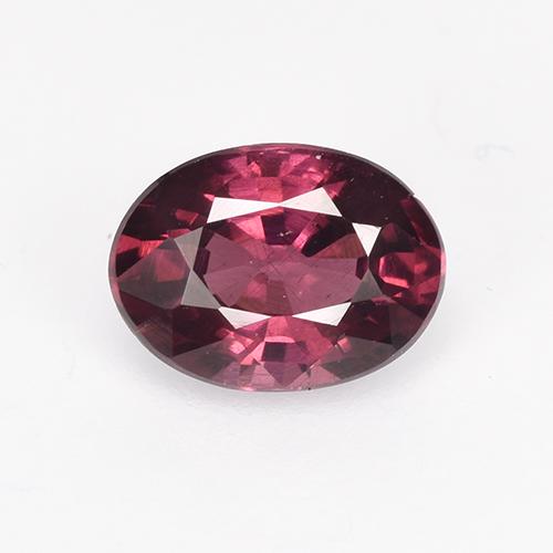 Grenat Rhodolite Rouge Ovale 7,1 x 5,2mm du Mozambique, poids de 1,14 ct, pierre gemme naturelle Non traité de pureté VS, 1 pièce Grenat Rhodolite oval facet, couleur : Rouge foncé, dureté de Mohs de 6.5 à 7.5 convient aux bijoux de tous les jours, pierre de sagesse, Photo A