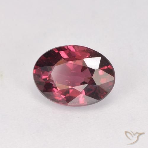 1.07 ct Red Rhodolite Garnet Stone, Natural Rhodolite Garnet in Oval Facet Shape for Sale