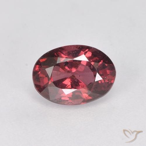 1.09ct Natural Raspberry Red Rhodolite Garnet, Oval, VS